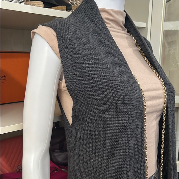 Wilfred Dark Gray Vest with Brown Belt - Picture 3 of 15